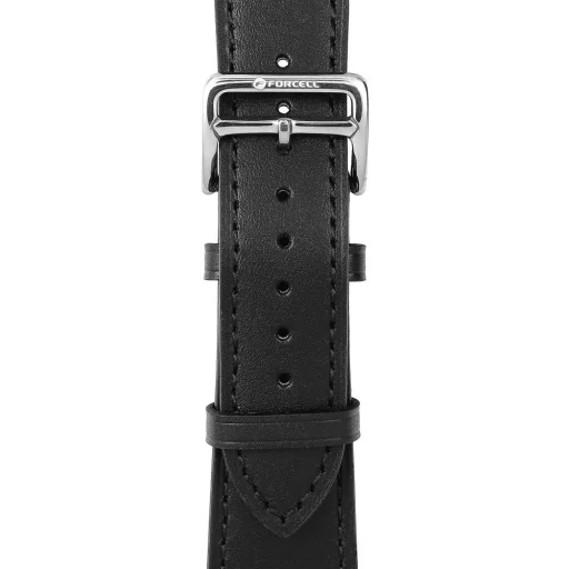 FORCELL F-DESIGN FA21 környezetbarát bőrszíj APPLE Watch 42 / 44 / 45 / 49 mm fekete - 4