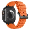 FORCELL F-DESIGN FA06 szilikon szíj Apple Watch 42 / 44 / 45 / 49 mm narancs