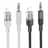 HOCO kábel AUX Audio Jack 3,5 mm - Lightning 8-pin UPA27 1,2 m fekete thumbnail