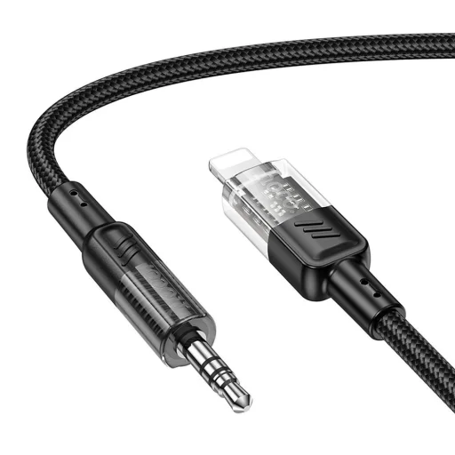 HOCO kábel AUX Audio Jack 3,5 mm - Lightning 8-pin UPA27 1,2 m fekete - 3