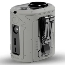  Techsuit - Prémium hordozható mini ventilátor (Z14) - beépített akkumulátorral, újratölthető, 5 fokozatú szélsebességgel, övcsattal, 5000mAh - szürke