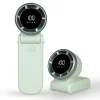  Techsuit - Prémium Mini Kézi Ventilátor (A9) - LED Digitális Kijelzővel, USB-C Tölthető, 5 Szélsebesség, 5000mAh - Zöld thumbnail