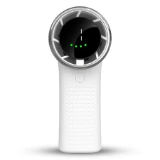  Techsuit - Prémium Mini Kézi Ventilátor (A8) - LED Digitális Kijelzővel, USB-C Újratölthető, 5 Fokozatú Szélsebesség, 3600mAh - Fehér