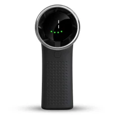  Techsuit - Prémium Mini Kézi Ventilátor (A8) - LED Digitális Kijelzővel, USB-C Újratölthető, 5 Szélsebesség, 3600mAh - Szürke