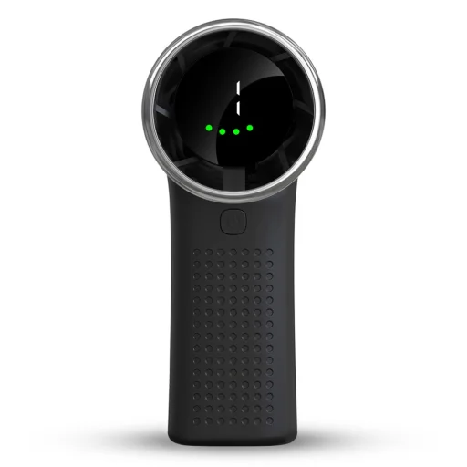  Techsuit - Prémium Mini Kézi Ventilátor (A8) - LED Digitális Kijelzővel, USB-C Újratölthető, 5 Szélsebesség, 3600mAh - Szürke - 1