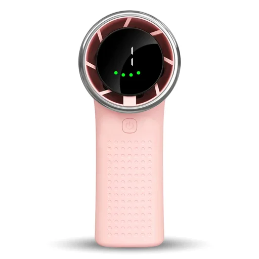  Techsuit - Prémium Mini Kézi Ventilátor (A8) - LED Digitális Kijelzővel, USB-C Tölthető, 5 Szélsebesség, 3600mAh - Rózsaszín - 1