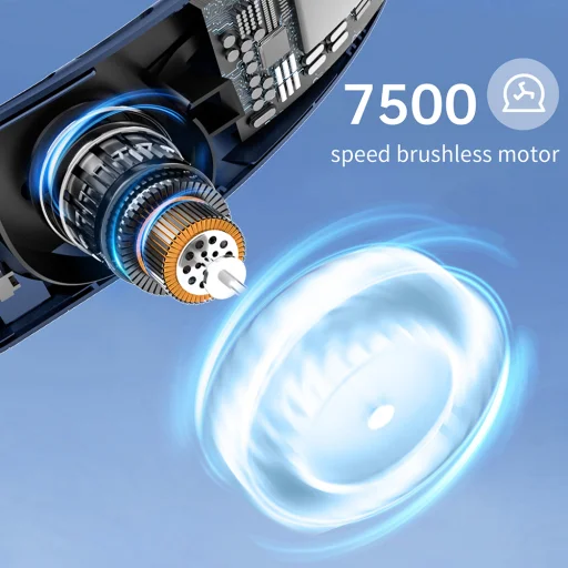 Techsuit - Nyakventilátor (S8) - Hordozható, digitális kijelzővel, 3 szélsebesség, 4000mAh, 7300RPM - Fekete - 9