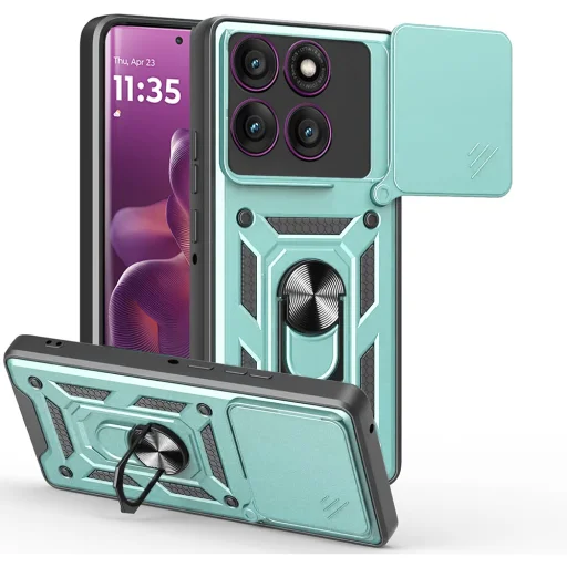  Techsuit - CamShield sorozat - Motorola Edge 60 Pro - Zöld tok - 1