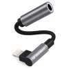Techsuit - Prémium Kábel Adapter MusicDoX (AC6) - Lightning to 3.5mm Jack, Hi-Fi Hangzás, 3A, ABS, 0.1m - Szürke