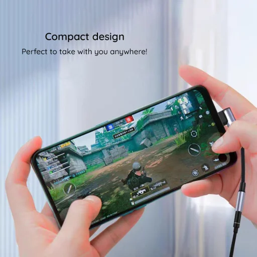 Techsuit - Prémium Kábel Adapter MusicDoX (AC7) - Lightning 3.5 mm Jackhez, Hi-Fi Hangzás, 3A, ABS, 0.1m - Szürke - 3