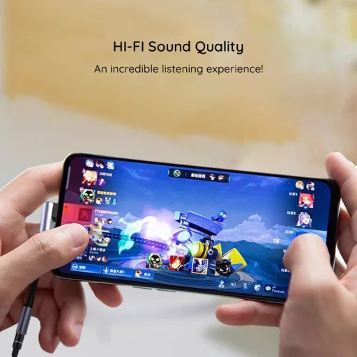 Techsuit - Prémium Kábel Adapter MusicDoX (AC7) - Lightning 3.5 mm Jackhez, Hi-Fi Hangzás, 3A, ABS, 0.1m - Szürke - 4