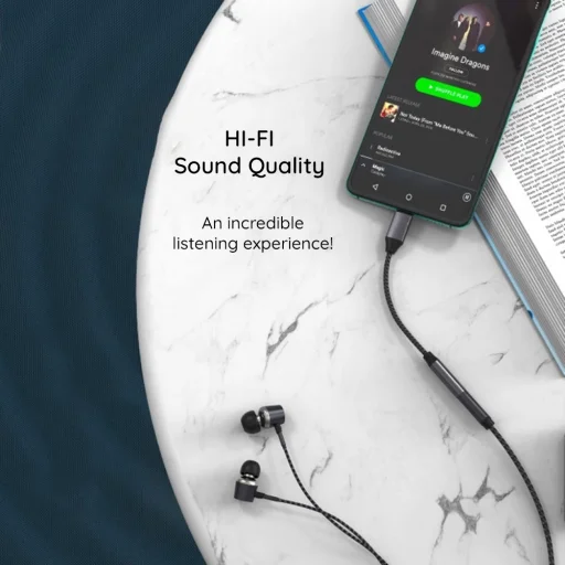 Techsuit - Premium Kábel Adapter MusicDoX (AC8) - 3,5 mm-es jack, Hi-Fi Hangzás, 3A, ABS, 0,1 m - Szürke - 3