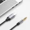 Techsuit - Prémium Kábel Adapter SoundShell (AC9) - USB-C-ről 3,5 mm-es Jack-re, DAC Chip, 16bit/48Khz, 1,5m - Szürke thumbnail