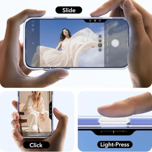  iPhone 16 Plus Átlátszó ESR Classic Hybrid HaloLock Kickstand tok - 3