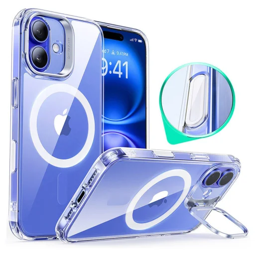  iPhone 16 Plus Átlátszó ESR Classic Hybrid HaloLock Kickstand tok - 1