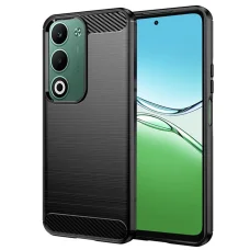  Techsuit - Szénszálas Szilikon - Oppo A5 4G - Fekete tok