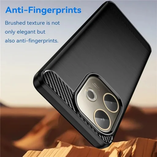  Techsuit - Karbonszilikon - Oppo A5 Pro 4G / A5 Pro 5G - Fekete tok - 4