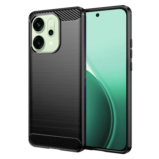  Techsuit - Karbonszilikon - Oppo Reno14 - Fekete tok - 1