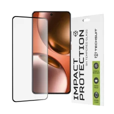  Techsuit - 111D Teljes Borítás / Teljes Ragasztású Üveg - Realme GT 7 - Fekete üvegfólia