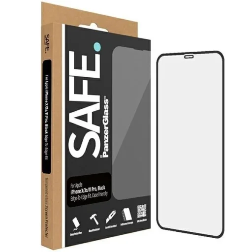 SAFE by PanzerGlass Edge-to-Edge edzett üveg iPhone 11 Pro / Xs / X - fekete kerettel üvegfólia - 1