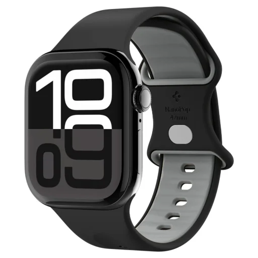 Spigen Nano Pop Apple Watch 6 / 7 / 8 / 9 / 10 / 11 / SE (40 / 41 / 42 mm) Fekete Szezám - 1