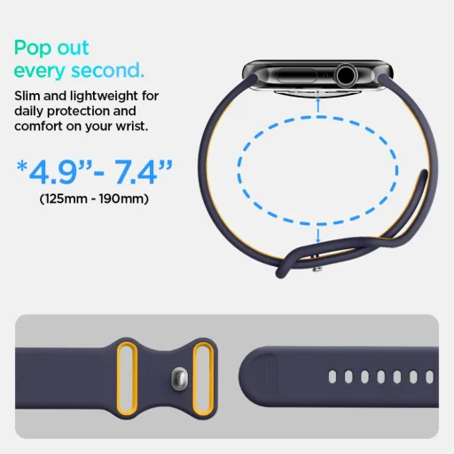 Spigen Nano Pop Apple Watch 6 / 7 / 8 / 9 / 10 / 11 / Se (40 / 41 / 42 mm) Áfonya Kék - 9