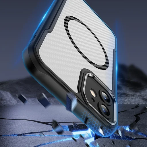 Defender Carbon Mag tok iPhone 12 6,1" fekete - 6