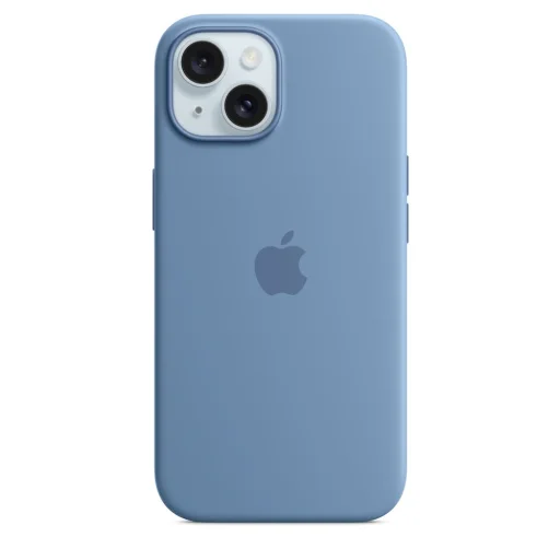 MT0Y3ZM/A Apple Silicone Magsafe Cover for iPhone 15 Winter Blue - 1