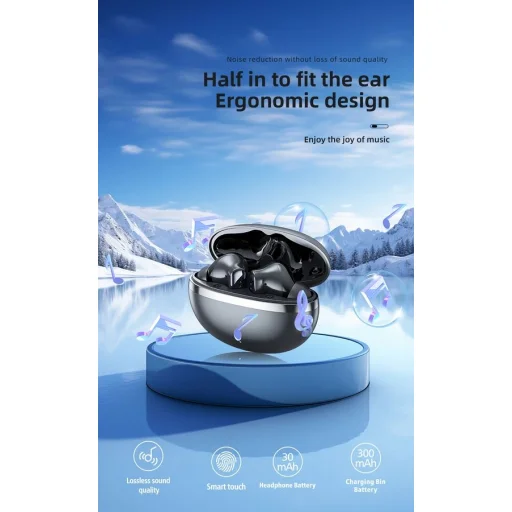 JELLICO vezeték nélküli fülhallgató (ANC+ENC) TWS28 Fekete - 8