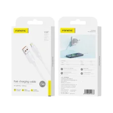 FONENG kábel XS07 Lightning 2.4A 1M Fehér