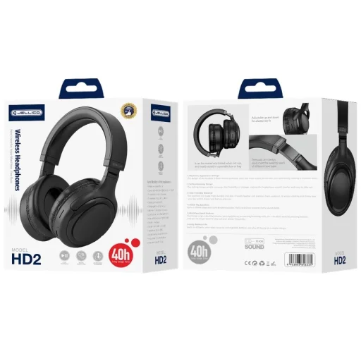 JELLICO vezeték nélküli fejhallgató HD2 Fekete - 6