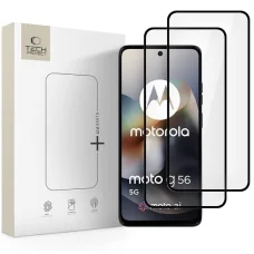 Edzett üveg Tech-protect Glass Fit+ 2-pack Motorola Moto G56 5G Fekete üvegfólia
