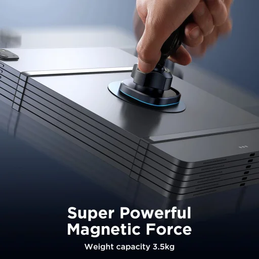 Joyroom JR-ZS400 mágneses autós telefontartó a műszerfalra - fekete - 10