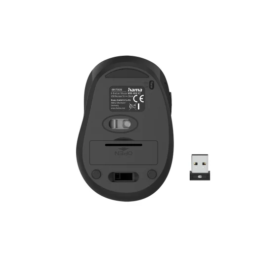 Hama MW-400 V2 Vezeték nélküli Egér Laptophoz - Fekete - 3