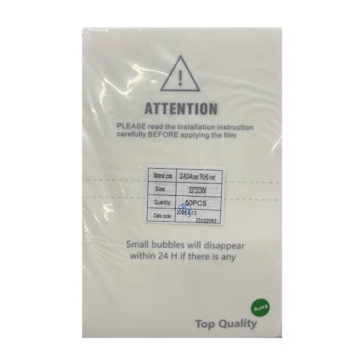 10DB HD Clear Fólia TPU Korea kijelzővédő Tablethez 3xPlusz, 140um, 4 réteg, 300x200mm (DZ-A2004) vágógépekhez - 1