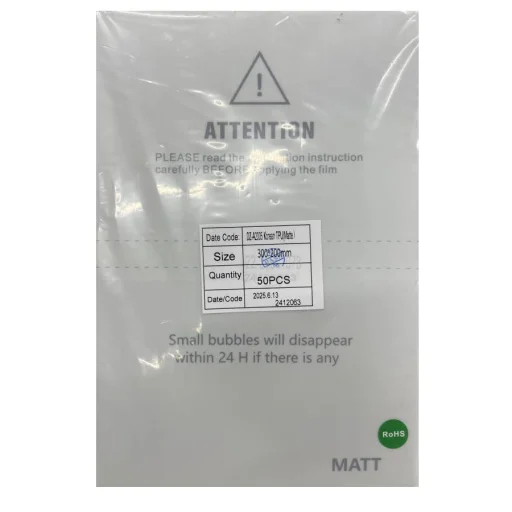 10DB MATT Fólia TPU Korea kijelzővédő Tablethez 3xPlusz, 140um, 4 réteg, 300x200mm (DZ-A2005) vágógépekhez - 1