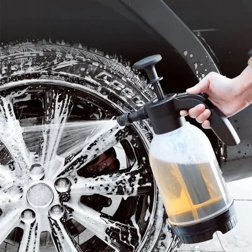 Kézi nyomású autómosó habosító 2L 9240B fekete - 5