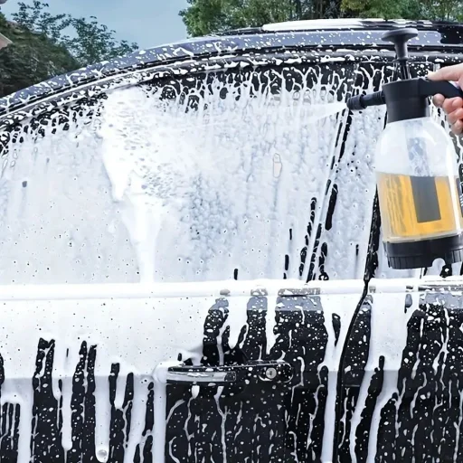 Kézi nyomású autómosó habosító 2L 9240B fekete - 7