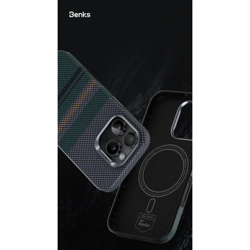  iPhone 16 Pro Benks Mágneses Páncél Pro Aurora Kevlar 600D tok - 12