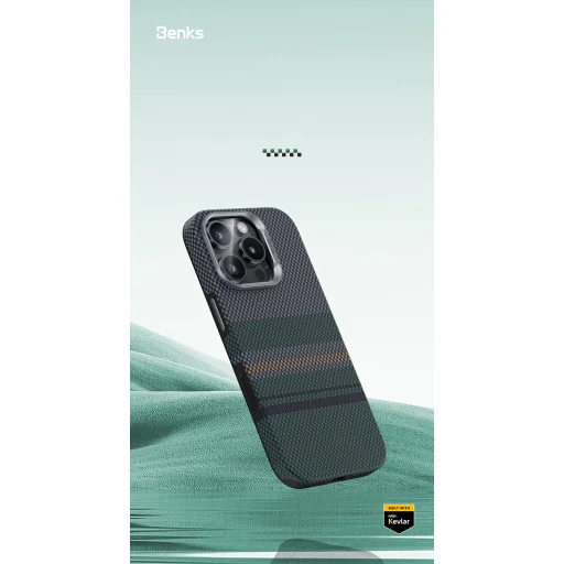  iPhone 16 Pro Benks Mágneses Páncél Pro Aurora Kevlar 600D tok - 5