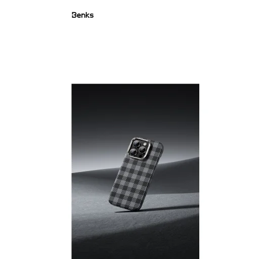  iPhone 15 Pro Max fekete Benks Magnetic Armor Vichy Kevlar tok (BF62) - 11