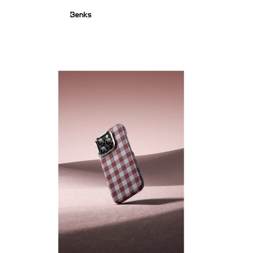  iPhone 16 Pro Max piros Benks Mágneses Armor Vichy Kevlar tok (RF66) - 13