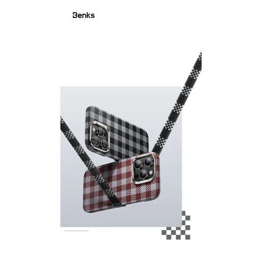  iPhone 15 Pro Max fekete Benks Magnetic Armor Vichy Kevlar tok (BF62) - 9