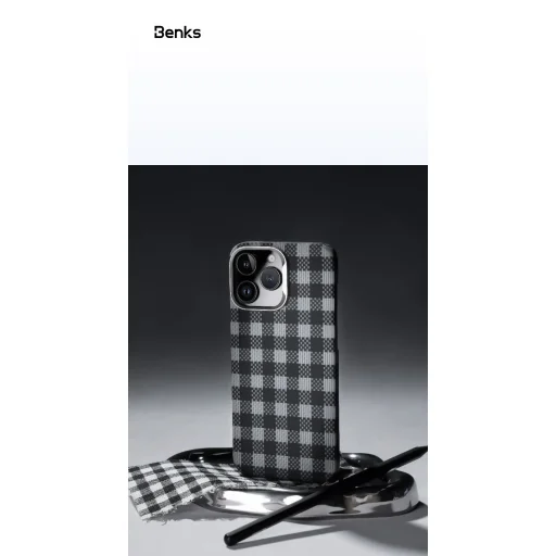  iPhone 15 Pro Max fekete Benks Magnetic Armor Vichy Kevlar tok (BF62) - 7