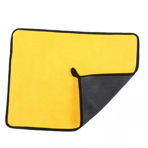 Mikroszálas autós törölköző szuper nedvszívó 30 x 30 cm sárga szürke - 1