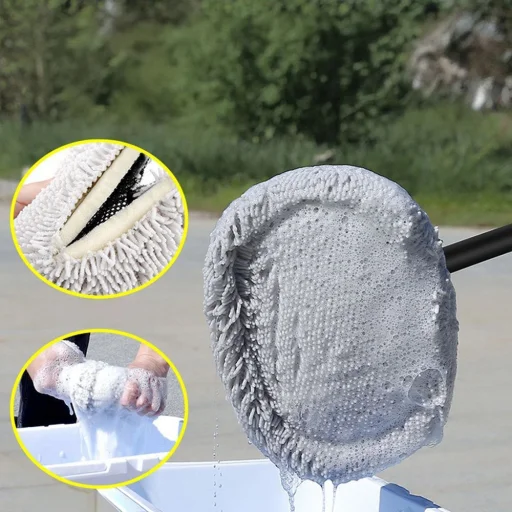 Teleszkópos autómosó mop fekete - 3