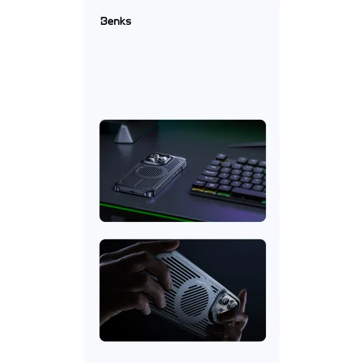  iPhone 16 Pro Max szürke Benks Magnetic Biliz hűsítő tok (0066) - 12