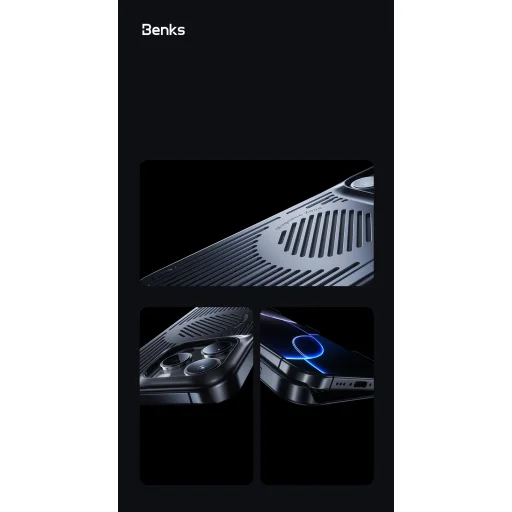  iPhone 16 Pro Max szürke Benks Magnetic Biliz hűsítő tok (0066) - 13