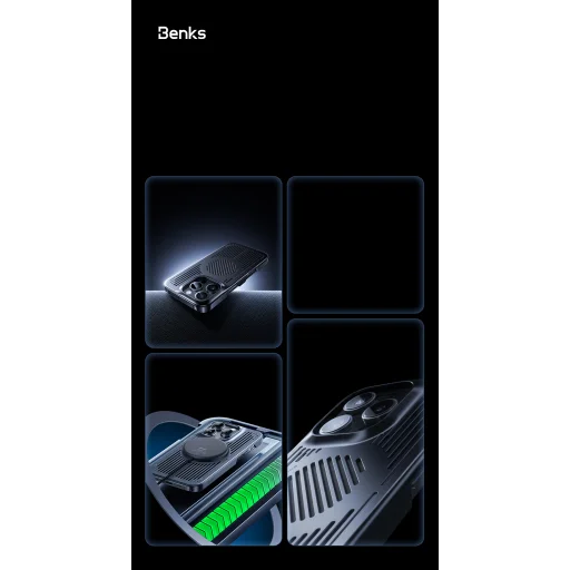  iPhone 16 Pro Max szürke Benks Magnetic Biliz hűsítő tok (0066) - 4