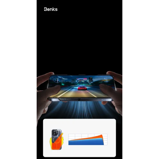  iPhone 16 Pro Max szürke Benks Magnetic Biliz hűsítő tok (0066) - 10